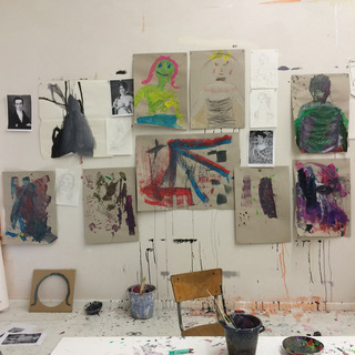 TUESDAY 11/03/15 Art session in the studio with the kids today, exploring portraits 